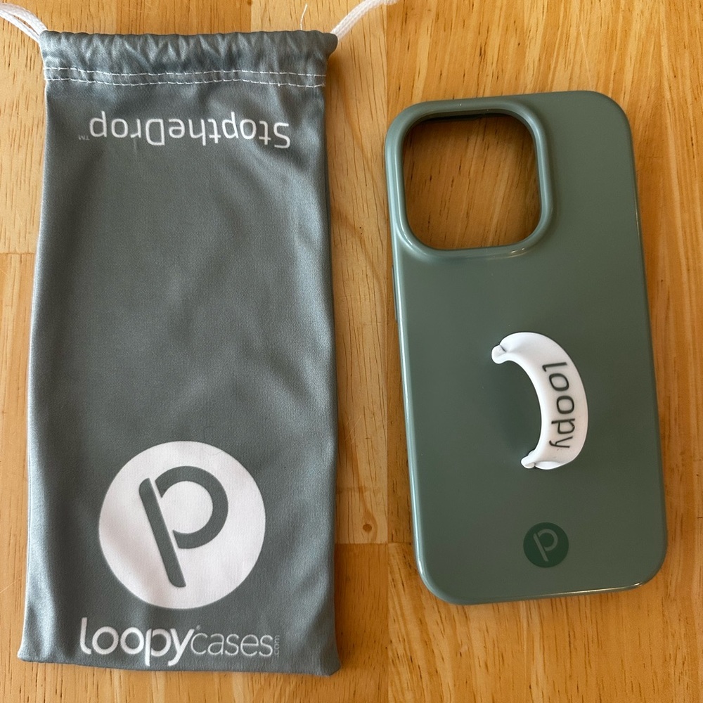 Loopy Case Green Phone Case with White Loopy Grip